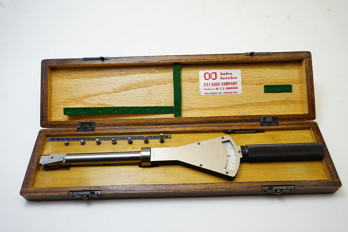 NOS SWEDISH GAGE CO. PATENT DIAL BORE GAGE A9307 IOB - USA PATENT 