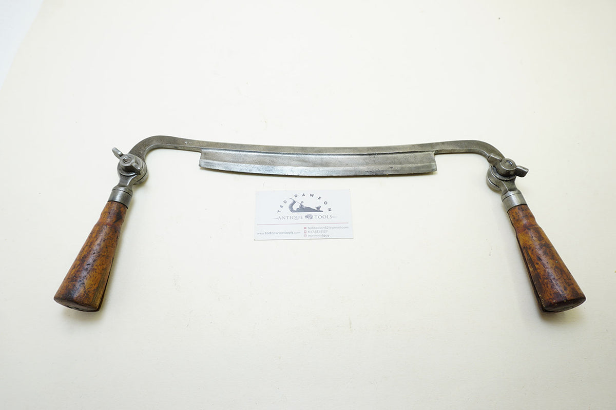 P S & W 9" FOLDING HANDLE DRAW KNIFE Ted Dawson Antique Tools