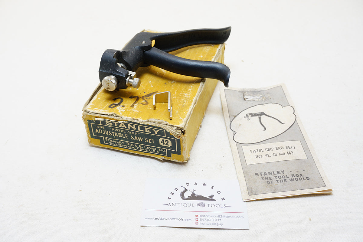 NOS STANLEY PISTOL GRIP NO. 42X SAW SET – Ted Dawson Antique Tools