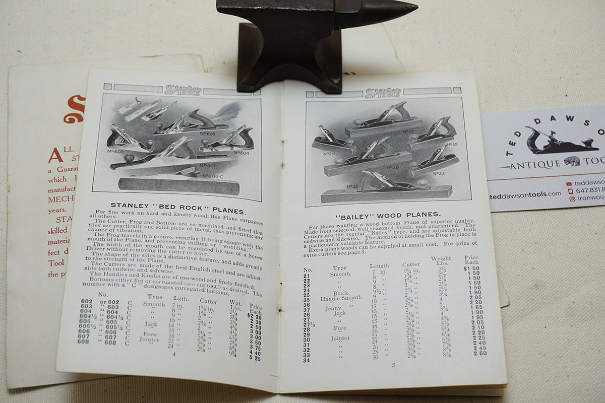 STANLEY TOOLS 1914 POCKET CATALOG 24 PAGES Ted Dawson Antique Tools