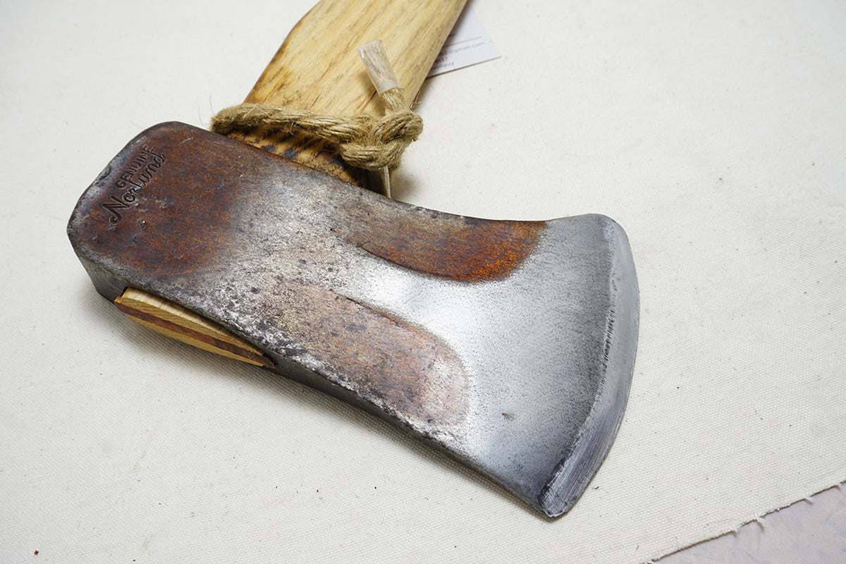 AWESOME NORLUND PHANTOM BEVEL SINGLE BIT AXE ON CUSTOM HANDLE