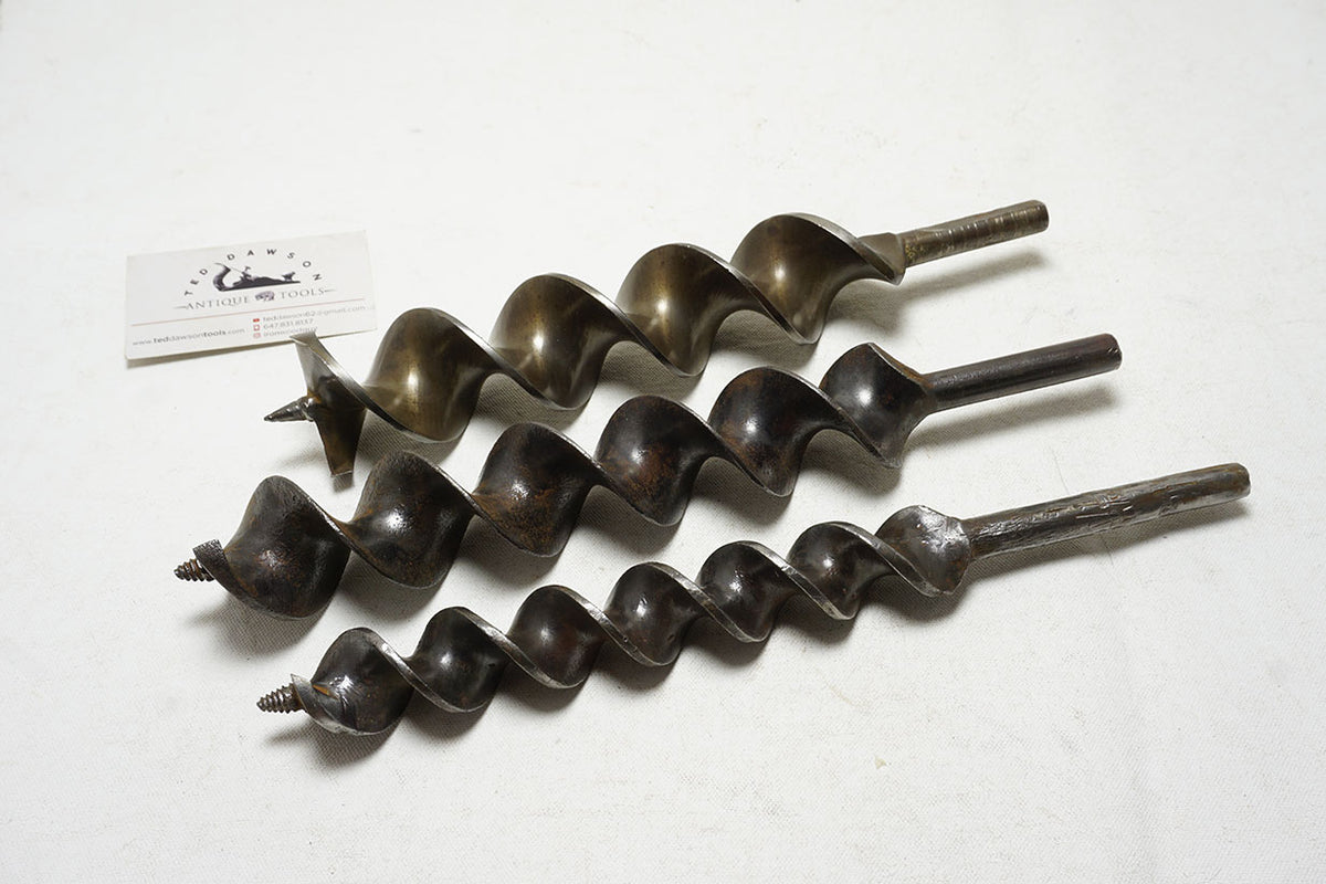 SET OF BEAM BORING MACHINE AUGER BITS 1/4