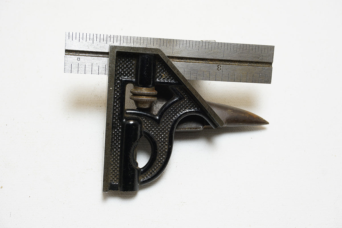 UNION TOOL CO. NO. 4 MACHINIST COMBINATION SQUARE 4" Ted Dawson