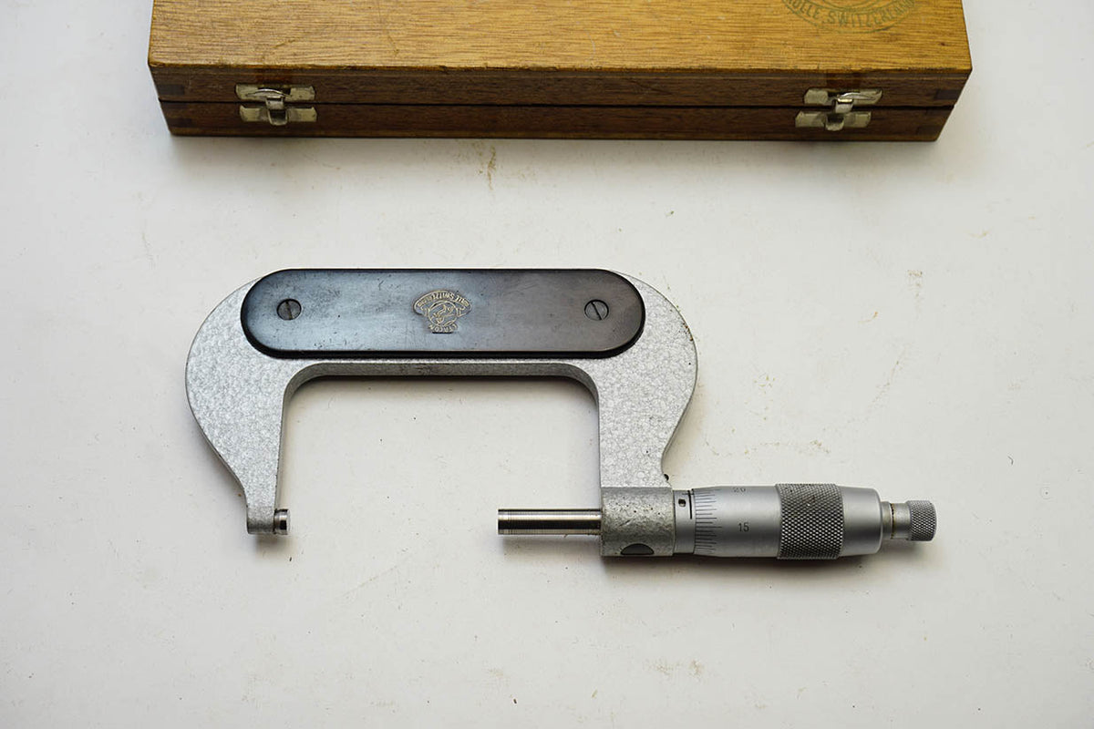 BEAUTIFUL ETALON SWITZERLAND OUTSIDE MICROMETER IN ORIGINAL BOX 2