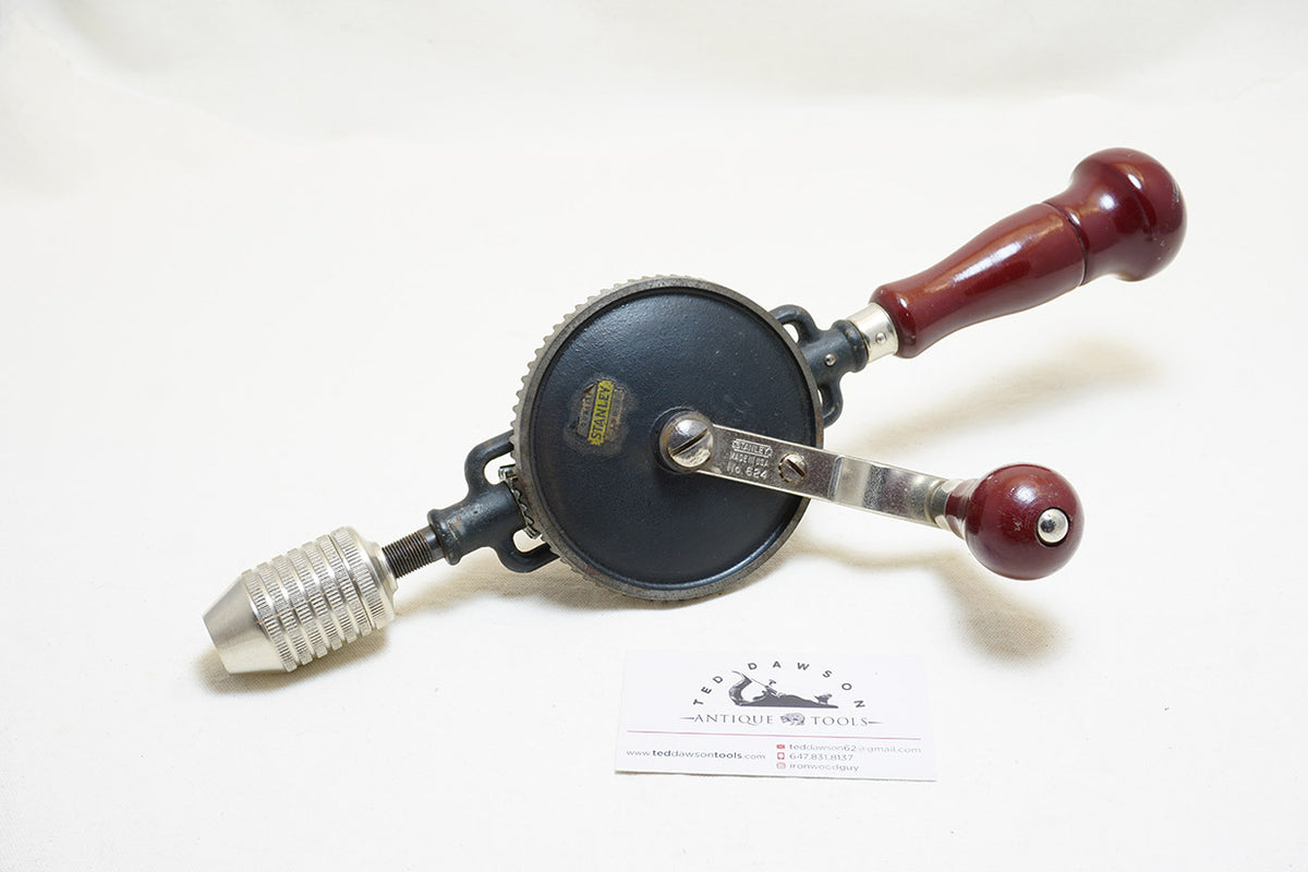 LIKE NEW STANLEY NO. 624 HAND DRILL + 7 ORIGINAL BITS – Ted Dawson