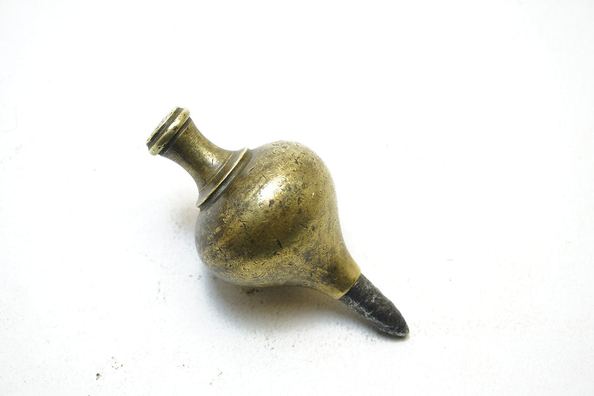 EXQUISITE EARLY BRASS PLUMB BOB 6 OZ Ted Dawson Antique Tools