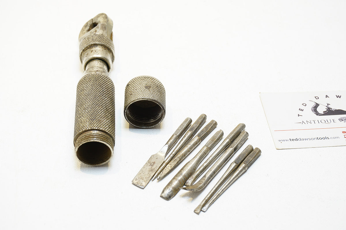 RARE BERGMAN TOOL CO. MULTITOOL COMBINATION TOOL HANDLE 8 TOOLS