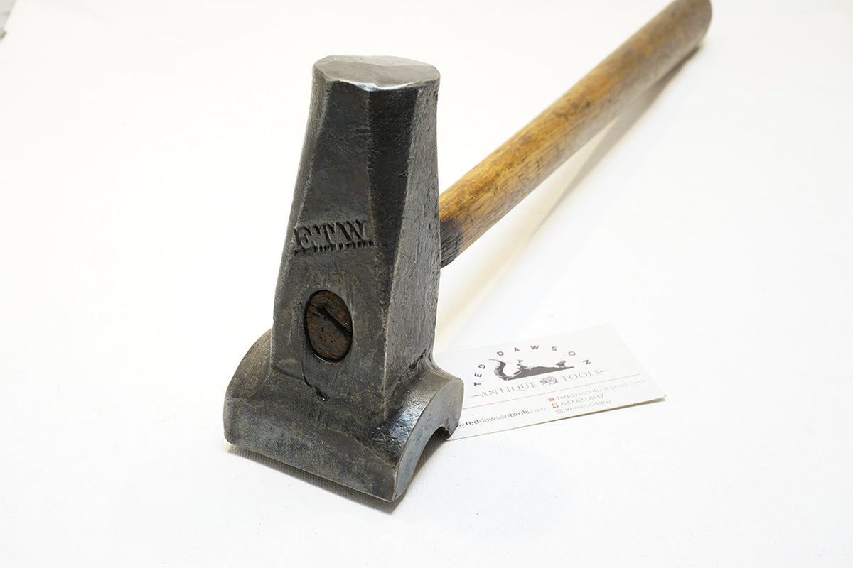 FINE 1 3/8" TOP SWAGE BLACKSMITH HAMMER Ted Dawson Antique Tools