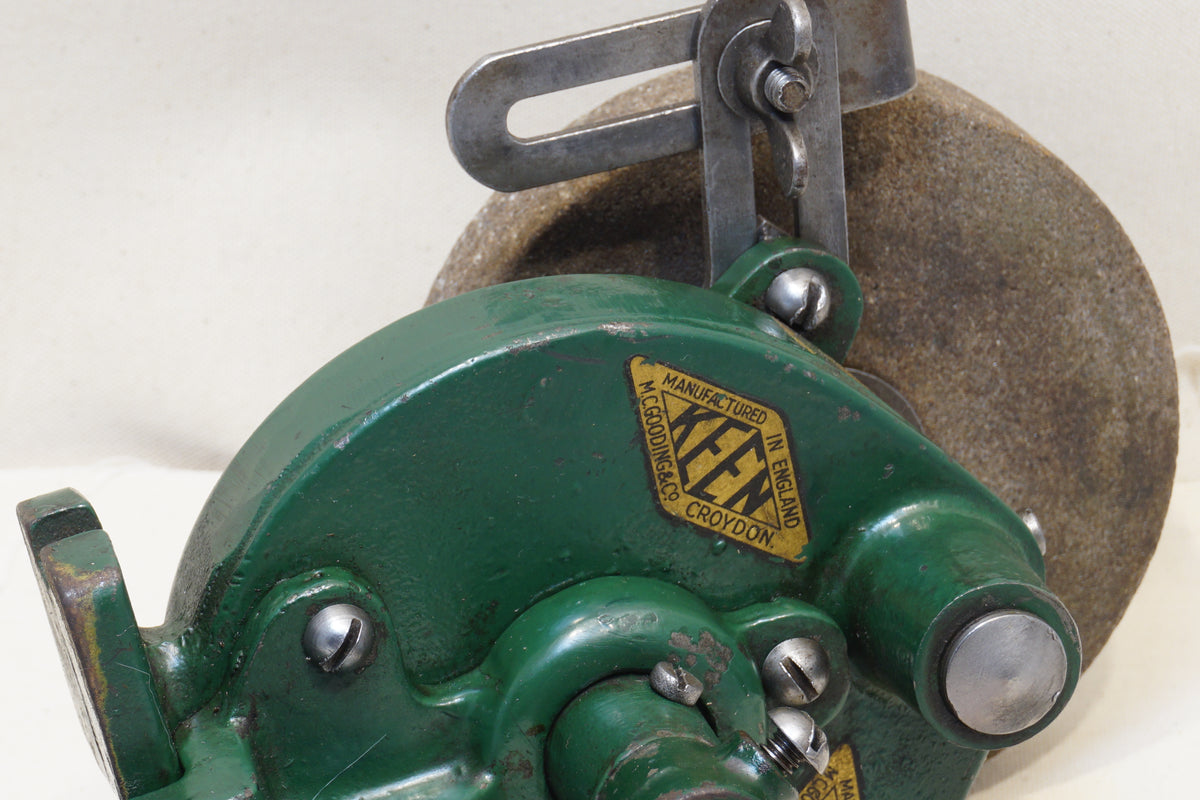 MINTY KEEN WORKS HAND CRANK GRINDING WHEEL MADE IN ENGLAND Ted