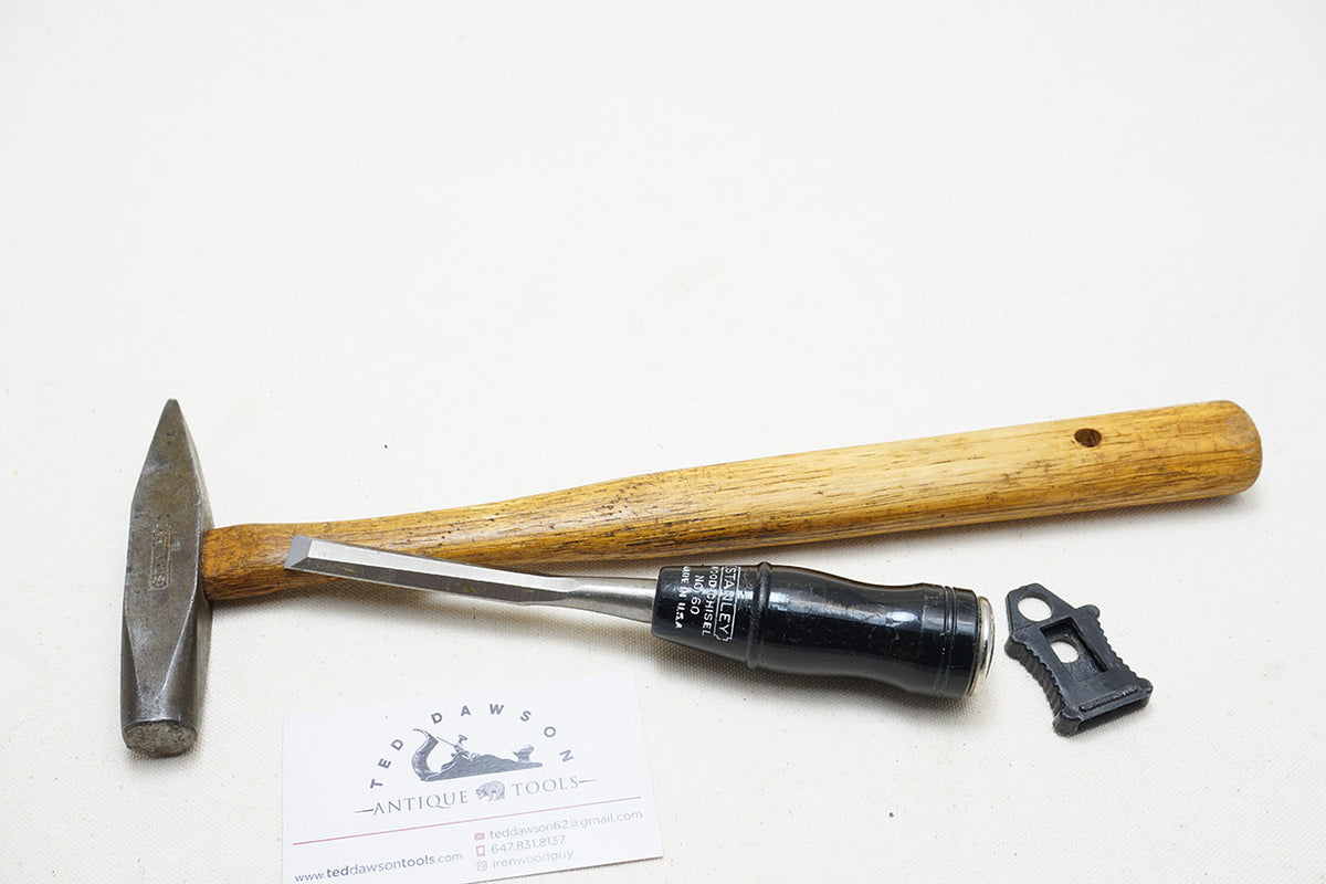FINE STANLEY PAIR - CROSS PEIN HAMMER + NO. 60 3/8