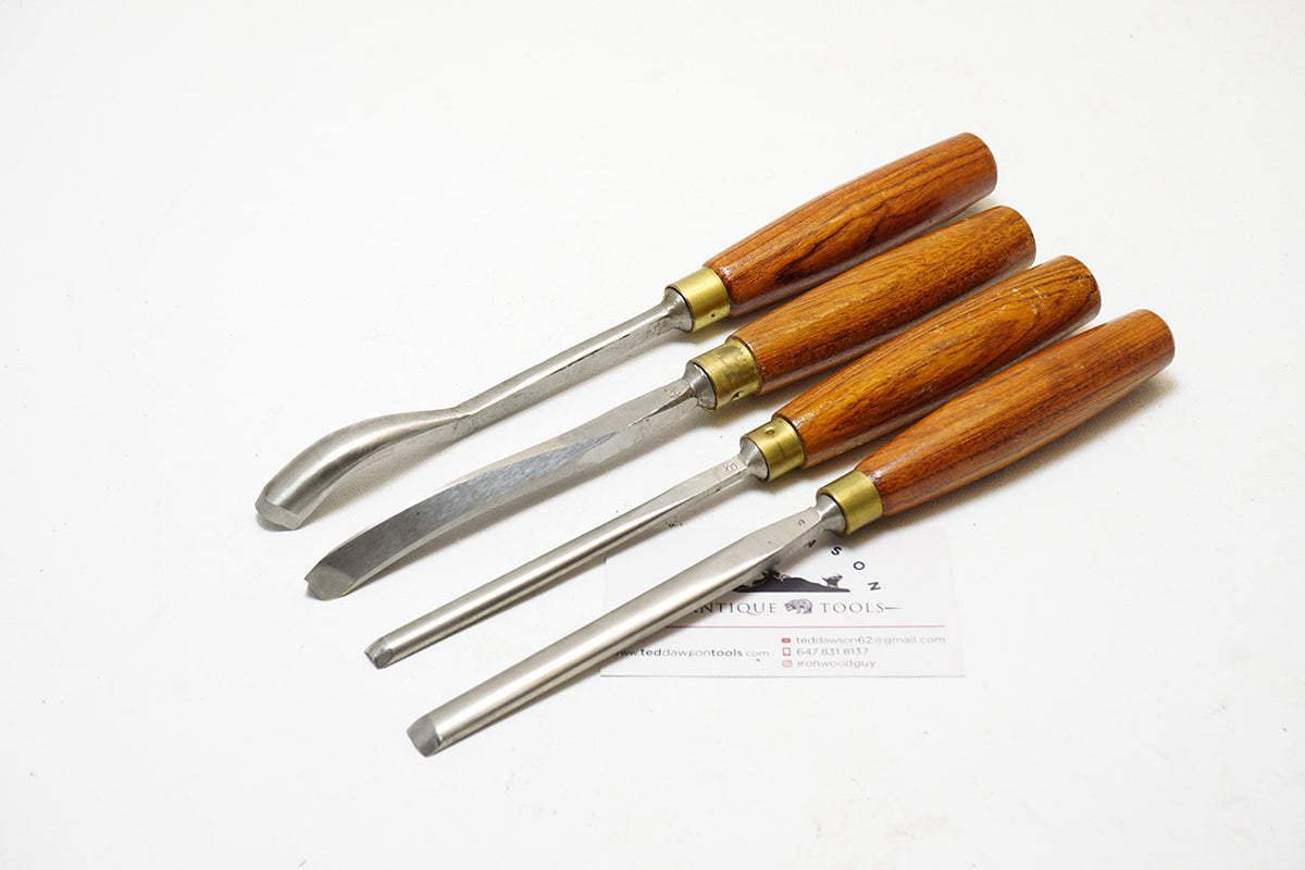 MINTY SET OF 4 ASHLEY ILES CARVING GOUGES 5 16 3 8 Ted Dawson minty-set-of-4-ashley-iles-carving-gouges-5-16-3-8-ted-dawson
