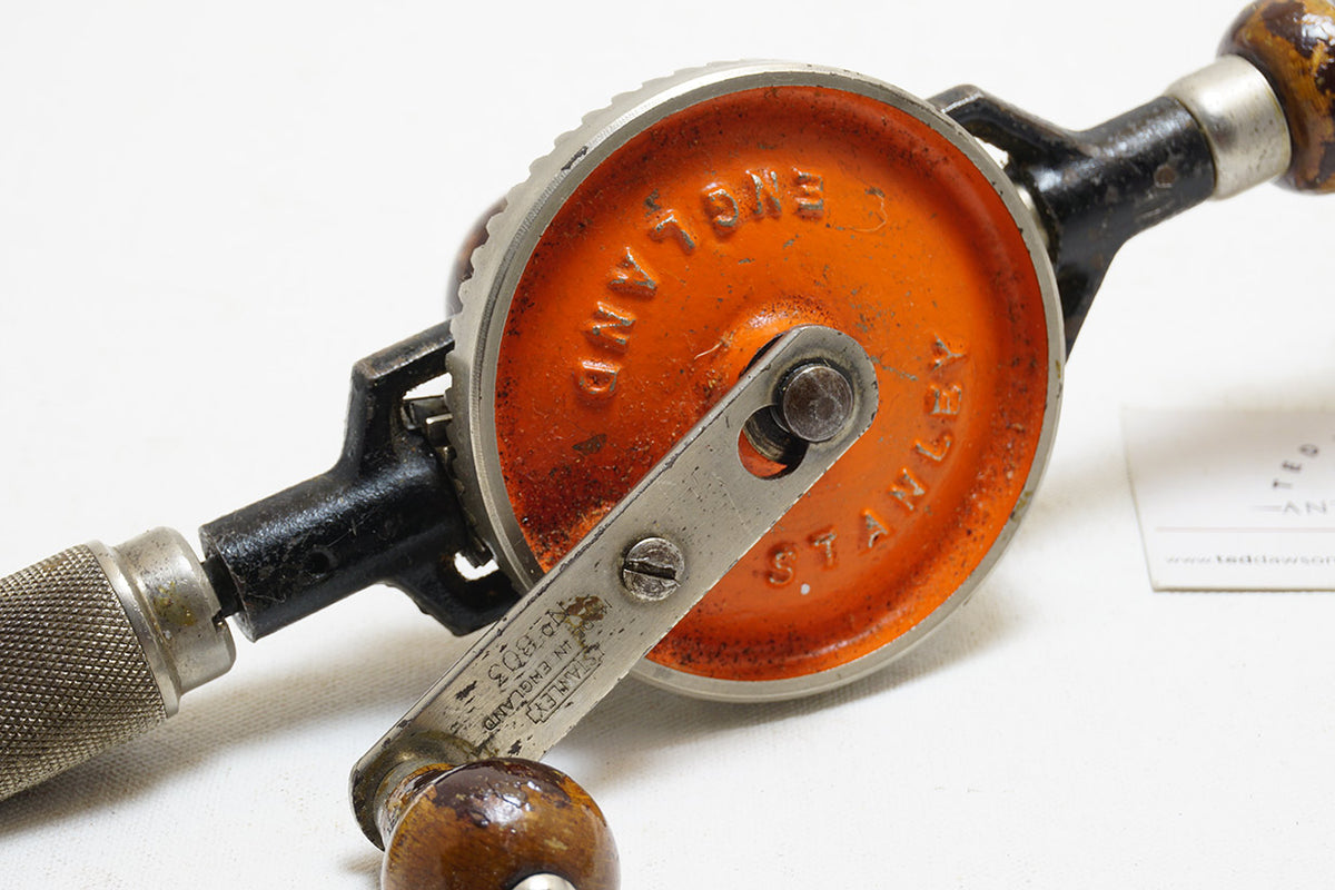 EXCELLENT STANLEY NO. 803 ENGLAND DOUBLE GEAR HAND DRILL – Ted