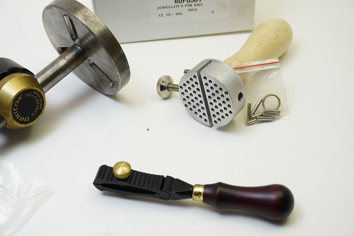 NOS VERITAS CARVER'S VISE, PIN VISE & HANDHELD JEWELLERS VISE Ted