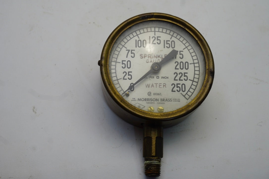 EARLY & COMPLETE JAMES MORRISON BRASS CO. FIRE SPRINKLER GAUGE Ted