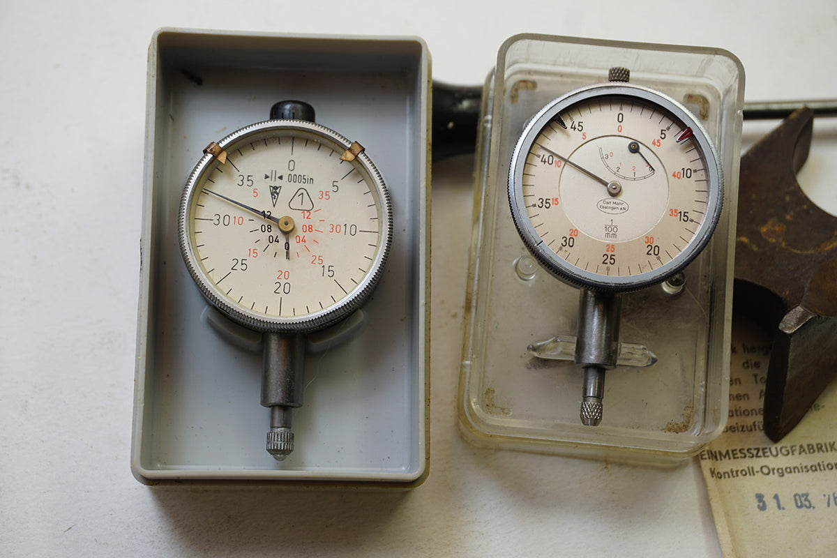 TWO DIAL TEST INDICATORS MAHR 1/100 MM and >