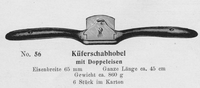LIKE NEW KUNZ NO. 59 COOPER'S SHAVE  / KÜFERSCHABHOBEL - 2 1/2" 6.5mm