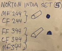 SET OF 5 NORTON INDIA ABRASIVE FILES - ROUND & HALF ROUND
