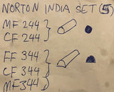 SET OF 5 NORTON INDIA ABRASIVE FILES - ROUND & HALF ROUND