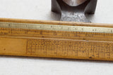 RARE BOXWOOD & BRASS 'ONION MAKER' TABLED 2 FT 4 FOLD RULE