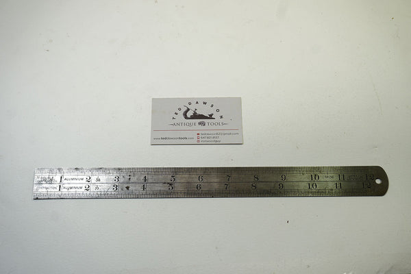 FINE J. RABONE & SONS NO. 136 SHRINKAGE RULE FOR ALUMINIUM - IMPERIAL