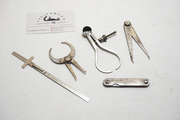 NICE SET OF 5 SMALL MACHINIST TOOLS - STARRETT &&