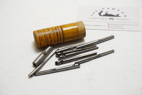 FINE EARLY NORTH BROS DRILL BIT SET IOB FOR 31 DRILL – Ted