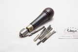 BEAUTY FRAY 1863 PATENT ROSEWOOD TOOL HANDLE WITH BITS