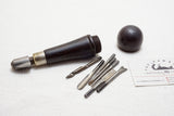 BEAUTY FRAY 1863 PATENT ROSEWOOD TOOL HANDLE WITH BITS