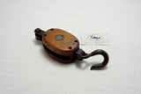BEAUTY "ANVIL" LOGO EARLY WOOD PULLEY