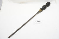 SPECTACULAR EARLY LARGE LEATHER HANDLED SCREWDRIVER - FINELY DETAILED