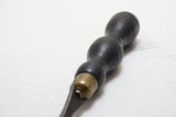 SPECTACULAR EARLY LARGE LEATHER HANDLED SCREWDRIVER - FINELY DETAILED