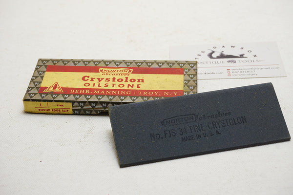 NOS NORTON CRYSTOLON SLIP STONE - FJS34