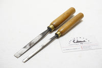 GREAT PAIR OF S. J. ADDIS STRAIGHT GOUGES