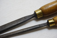 GREAT PAIR OF S. J. ADDIS STRAIGHT GOUGES