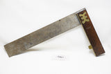 CRISPY RARE D. M. LYON 16" ROSEWOOD & BRASS TRY SQUARE - CA 1840-50