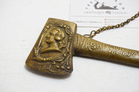 AWESOME WASHINGTON INAUGURATION BRONZE HATCHET / MATCH SAFE