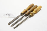 WORKING SET OF 3 BENCH CHISELS - SPEAR & JACKSON, R SORBY