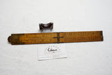 RARE H CHAPIN UNION FACTORY NO. 65 BOXWOOD RULE WITH BOARD TABLES