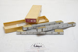 NEW OLD STOCK SET OF 3 LUFKIN ALUMINUM ZIGZAG RULES 1204 IN MINT BOX