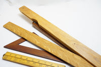 GREAT WORKING SET OF 4 LARGE DRAFTING / LAYOUT TOOLS