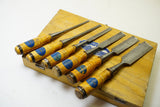 EXCELLENT SET OF 6 BERG CHISELS IN ORIGINAL BOX