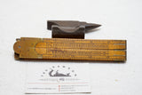 RARE BOXWOOD & BRASS PRESTON IRONMONGER'S CALIPER RULE - DOZENS OF TABLES
