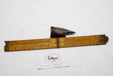RARE BOXWOOD & BRASS PRESTON IRONMONGER'S CALIPER RULE - DOZENS OF TABLES