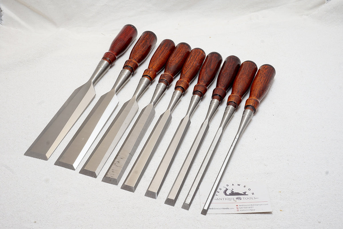 REMARKABLE N.O.S. SET OF 9 STANLEY 720 CHISELS - CA 1940-50 – Ted ...