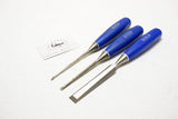 SET OF 3 MARPLES BLUE CHIP CHISELS - 1/8" ~ 3/4"