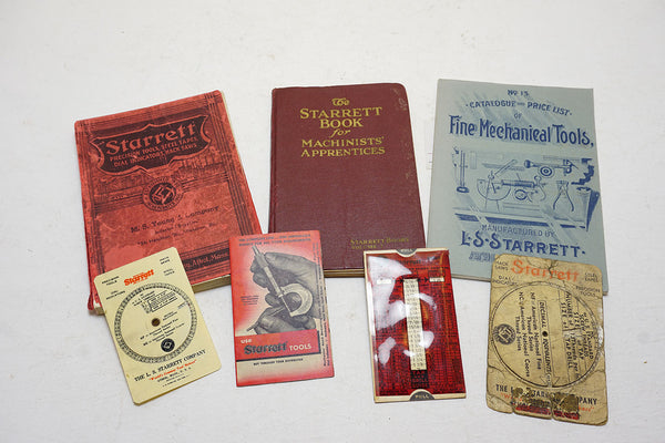 7 PIECE SET OF STARRETT BOOKS & EPHEMERA