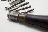 BEAUTY FRAY 1863 PATENT ROSEWOOD TOOL HANDLE WITH BITS