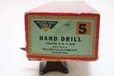 LIKE NEW IN BOX MILLERS FALLS NO. 5 HAND DRILL WITH 8 ORIGINAL BITS