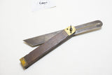 VERY RARE HALL & KNAPP ROSEWOOD & BRASS SLIDING T BEVEL SQUARE - 9 3/4"