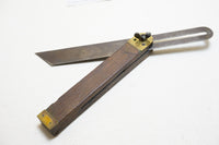 VERY RARE HALL & KNAPP ROSEWOOD & BRASS SLIDING T BEVEL SQUARE - 9 3/4"